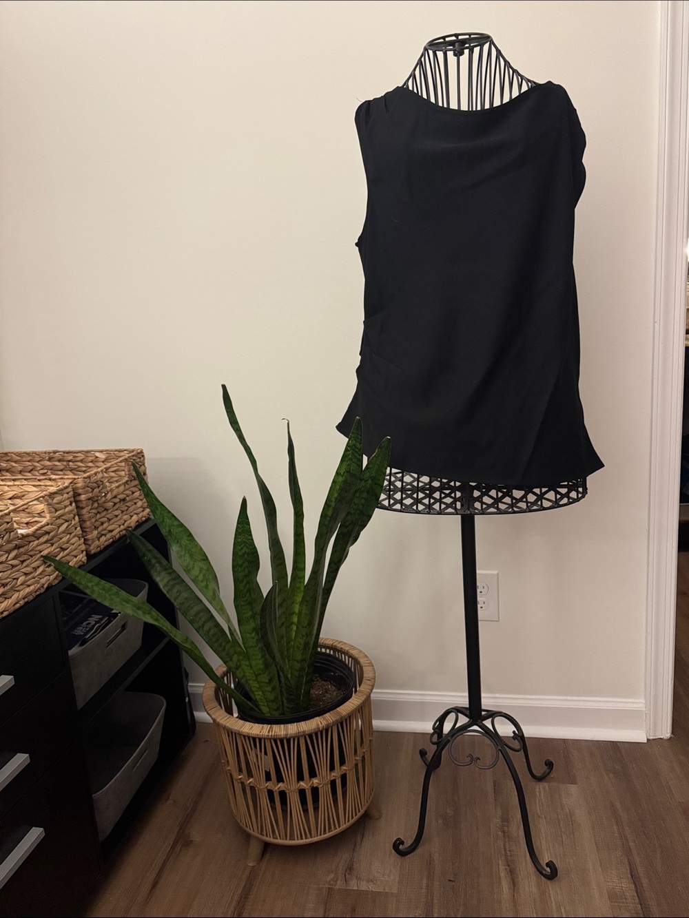 Classic Black Sleeveless Blouse